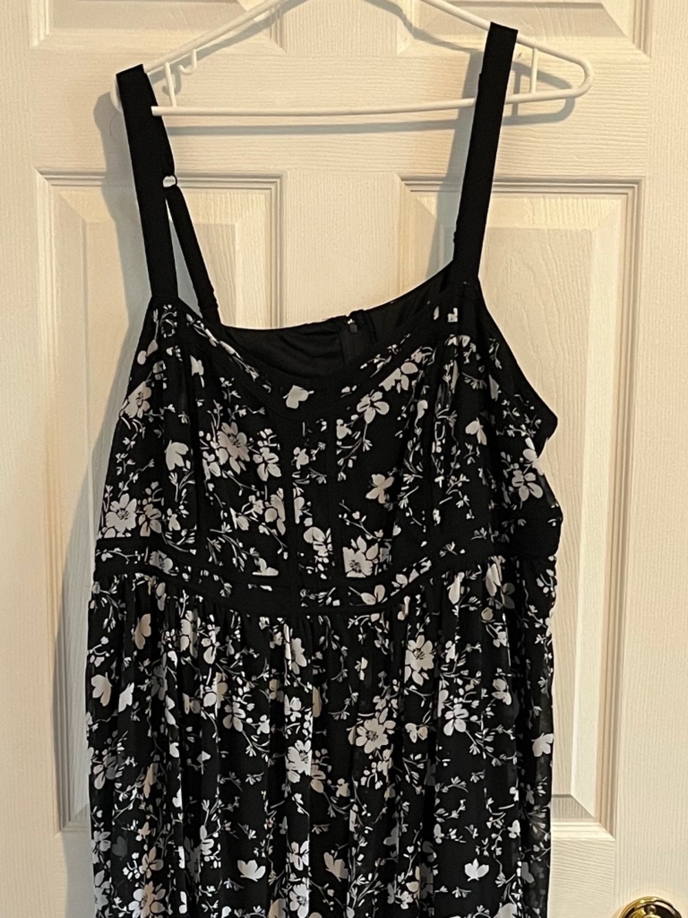 Black and White floral dress - NWT